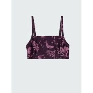 Finisterre Sula Bikini Top Folk Print Navy Size‎ 12 New With Tags